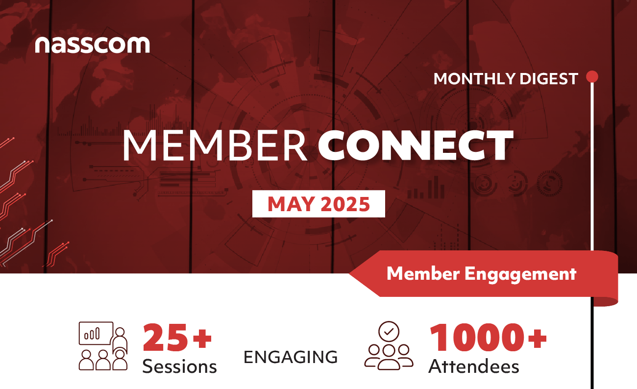 nasscom
MONTHLY DIGEST
MEMBER CONECT
MAY 2025
25+
888 Sessions
ENGAGING
Member Engagement
1000*
Attendees